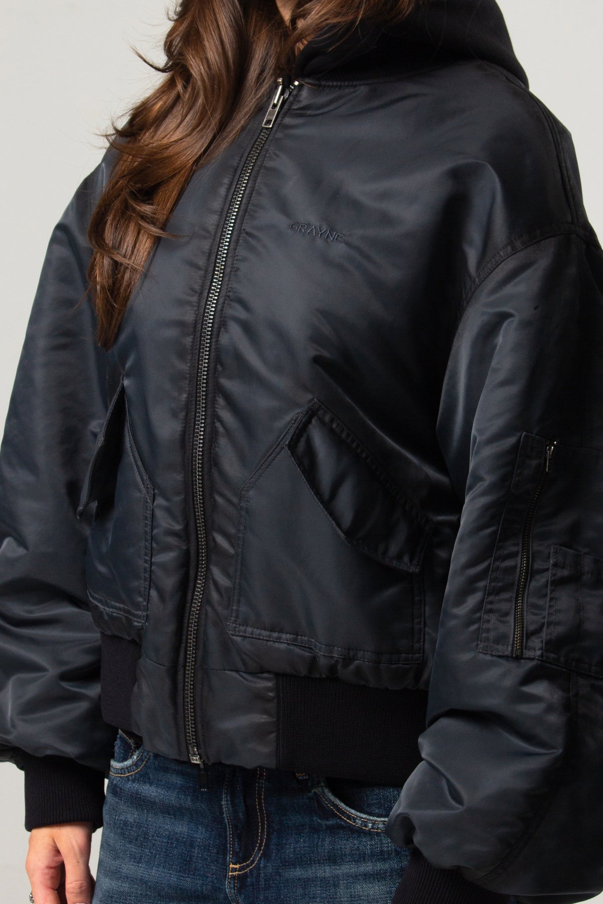SPRAYED SEAM BOMBER JACKET